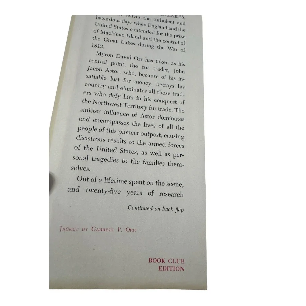 The Citadel of the Lakes,‎ Myron David Orr, Hardcover in Jacket, 1952